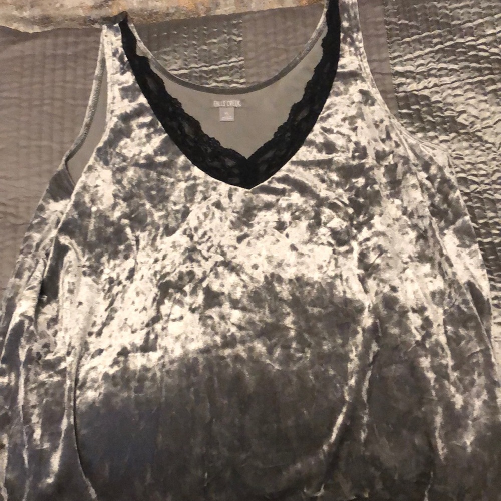 Velvet tank top shirt